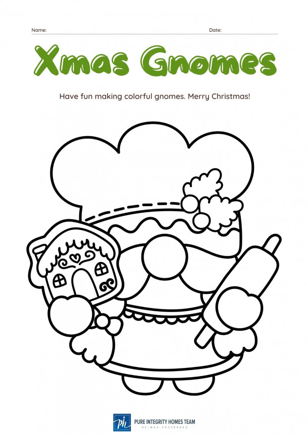 Multiple Coloring pages- Gnomes 